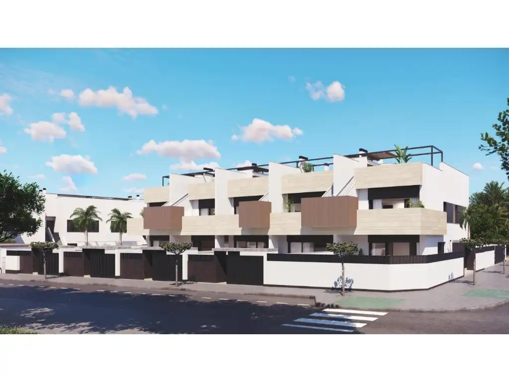 Vista exterior de Casa o xalet en venda en Pilar de la Horadada amb Jardí privat i Piscina