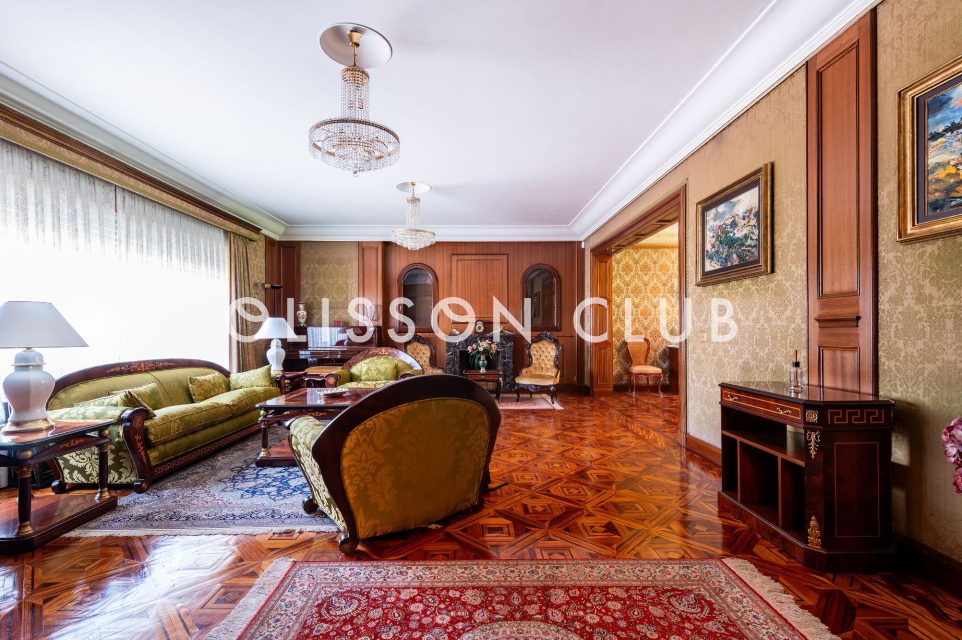 Sala de estar de Casa o chalet en venta en  Madrid Capital con Aire acondicionado, Calefacción y Jardín privado