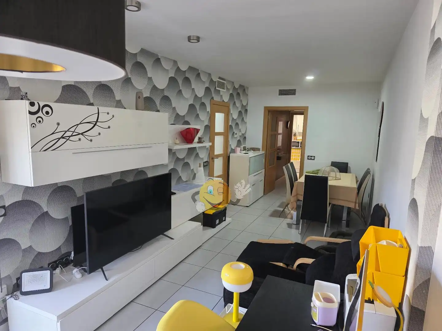 Wohnzimmer von Wohnung zum Verkauf in Calafell mit Klimaanlage, Heizung und Privatgarten