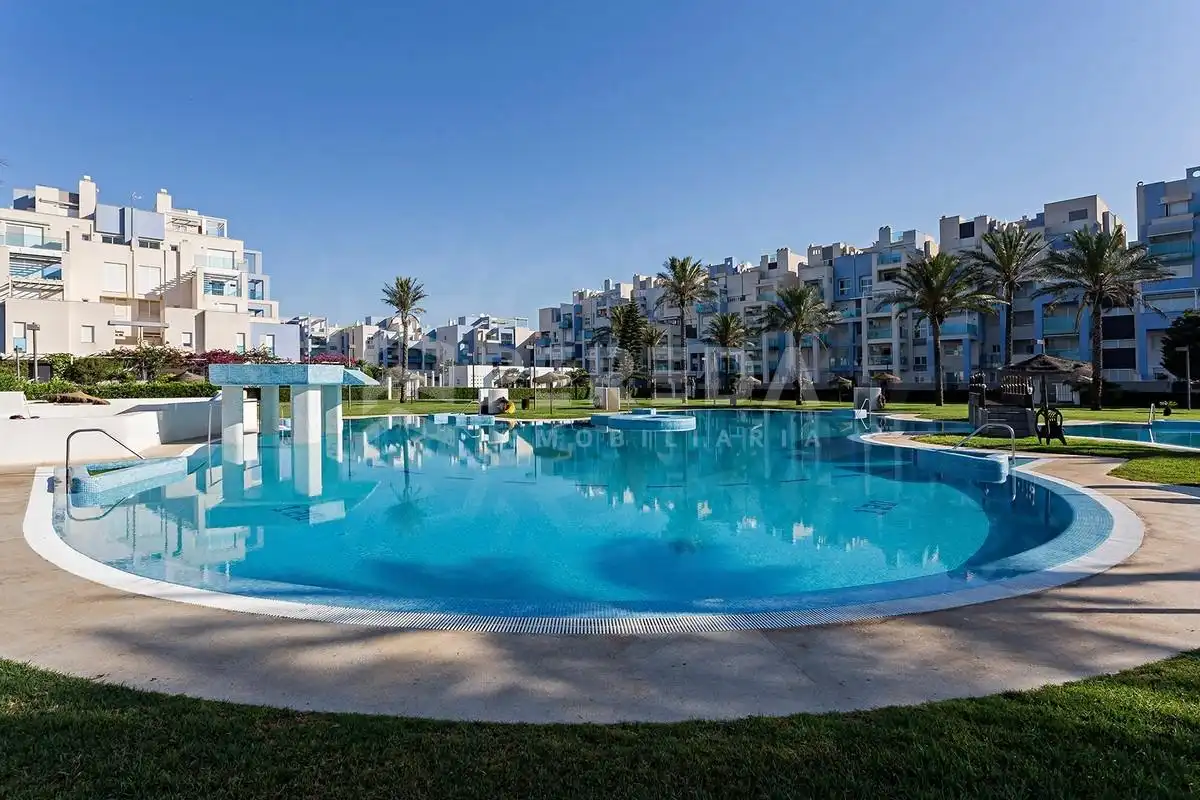 Swimming pool of Ground floor for sale in Roquetas de Mar  with Air Conditioner, Private garden and Terrace
