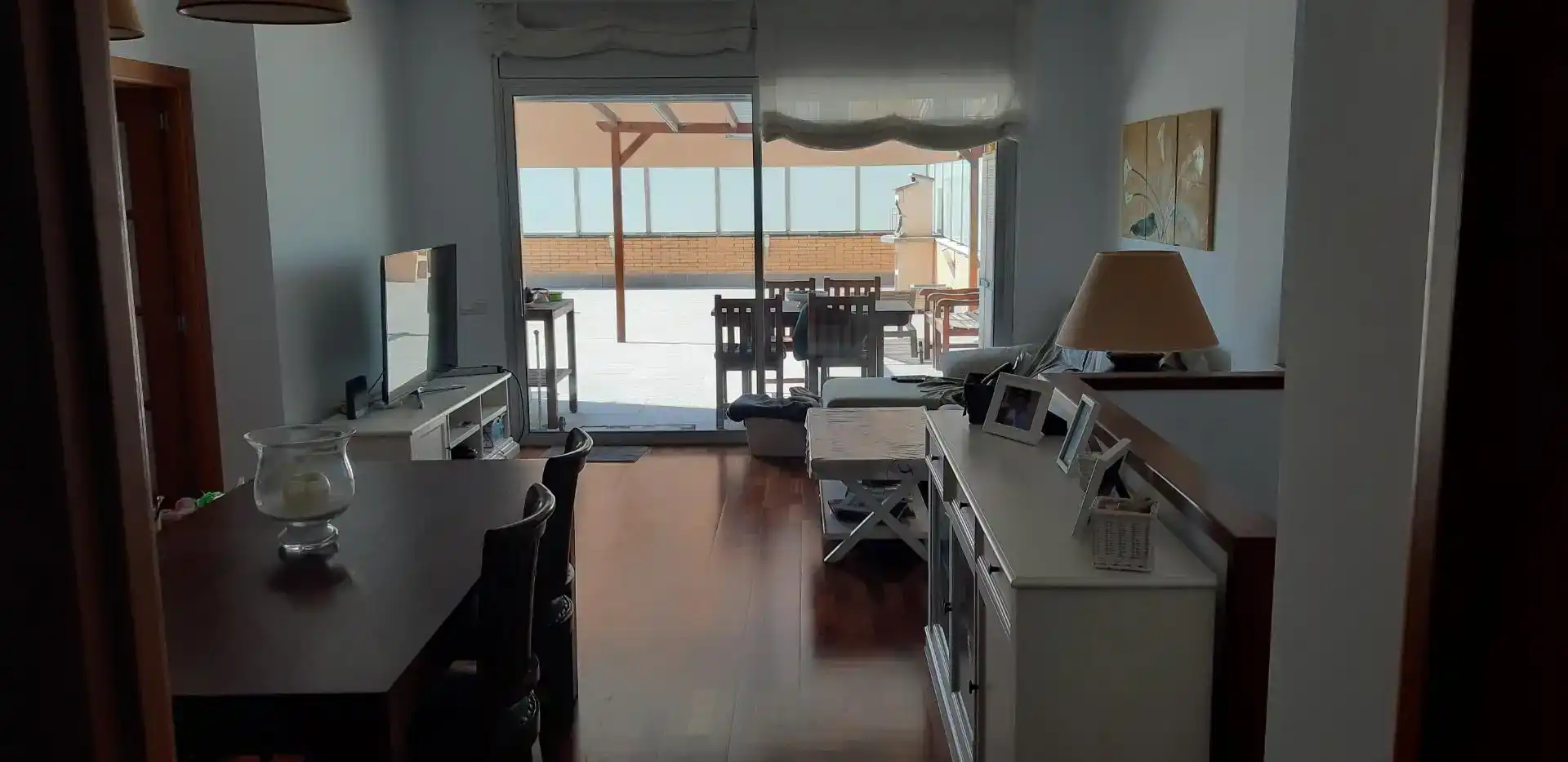 Sala d'estar de Dúplex en venda en Montgat amb Aire condicionat, Parquet i Piscina
