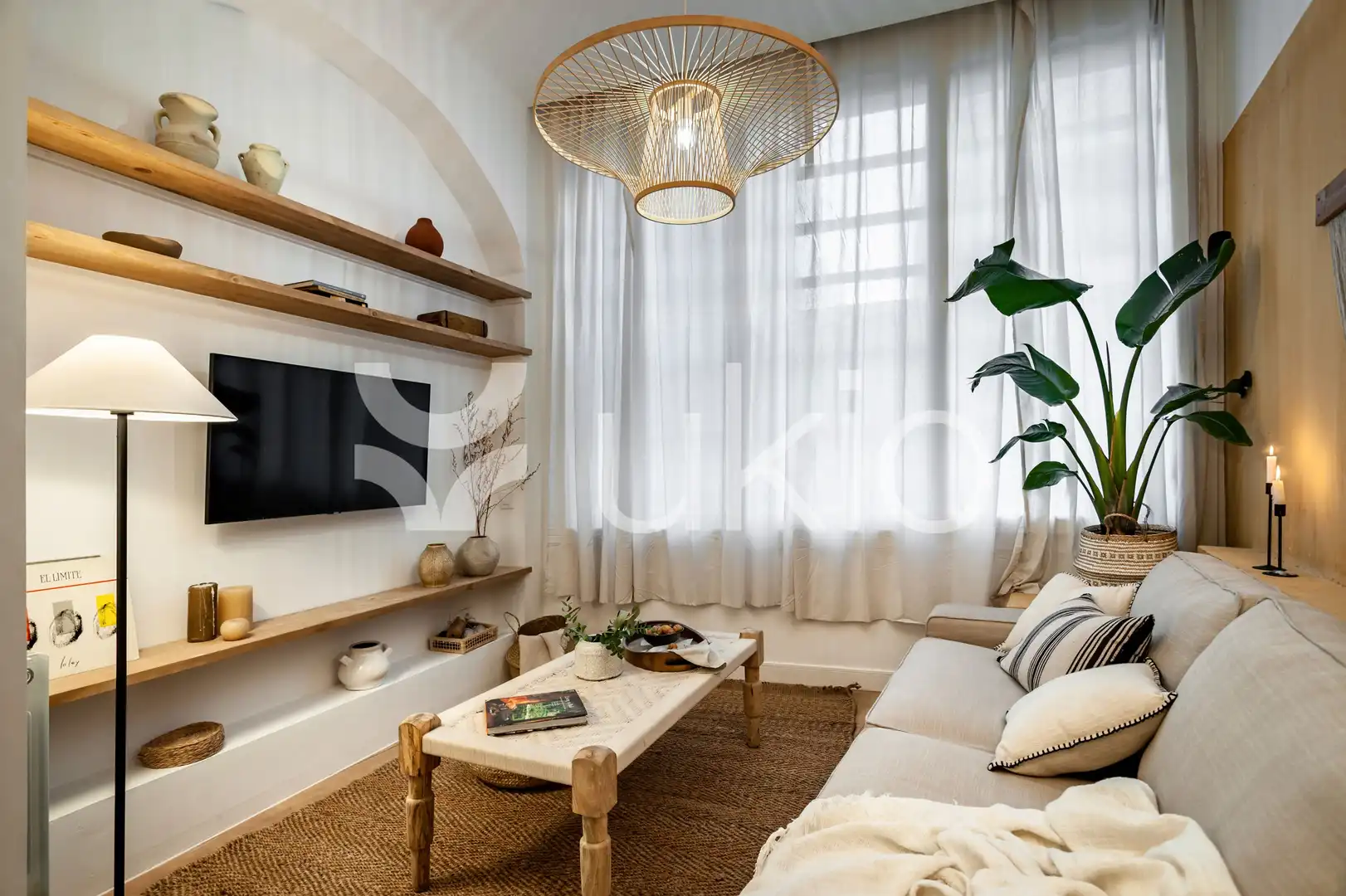 Living room of Apartments for rent in Barcelona  with Air Conditioner, Heating and Terrace
