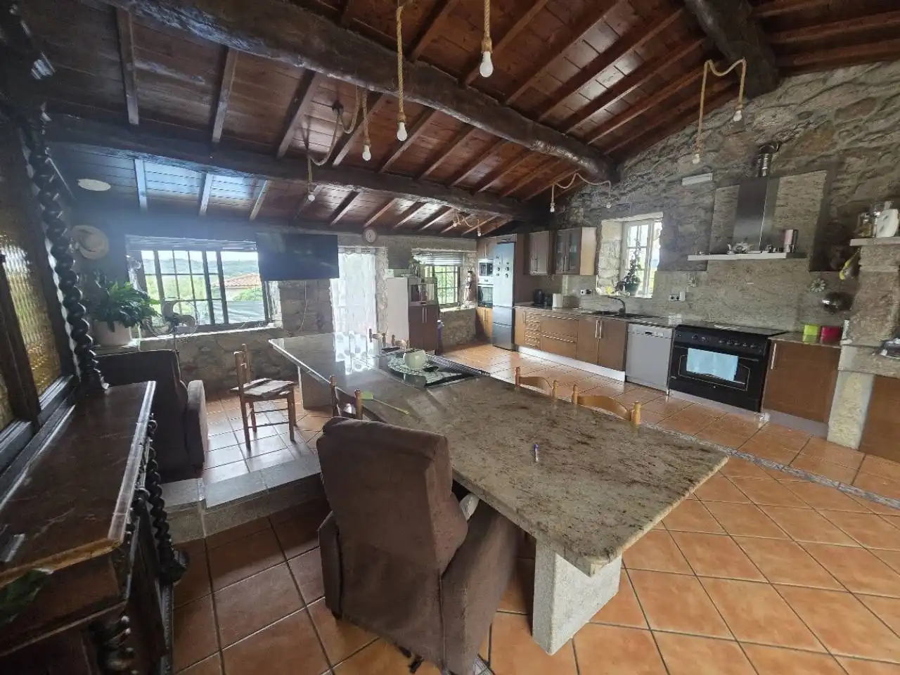 Küche von Haus oder Chalet zum Verkauf in O Saviñao  mit Heizung, Privatgarten und Terrasse