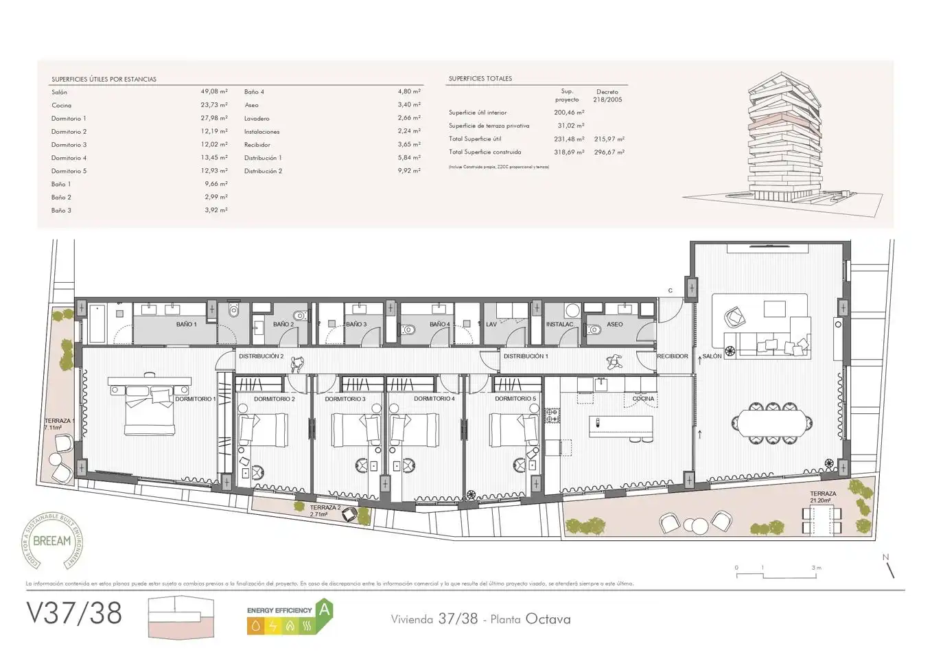 Piso con piscina en venta en Calle Pacífico, imagen 53