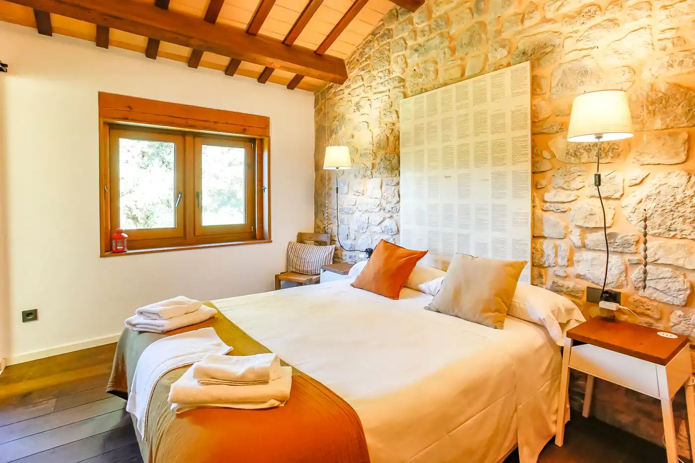 Bedroom of Country homes for sale in Montagut i Oix  with Private garden, Terrace and Swimming Pool