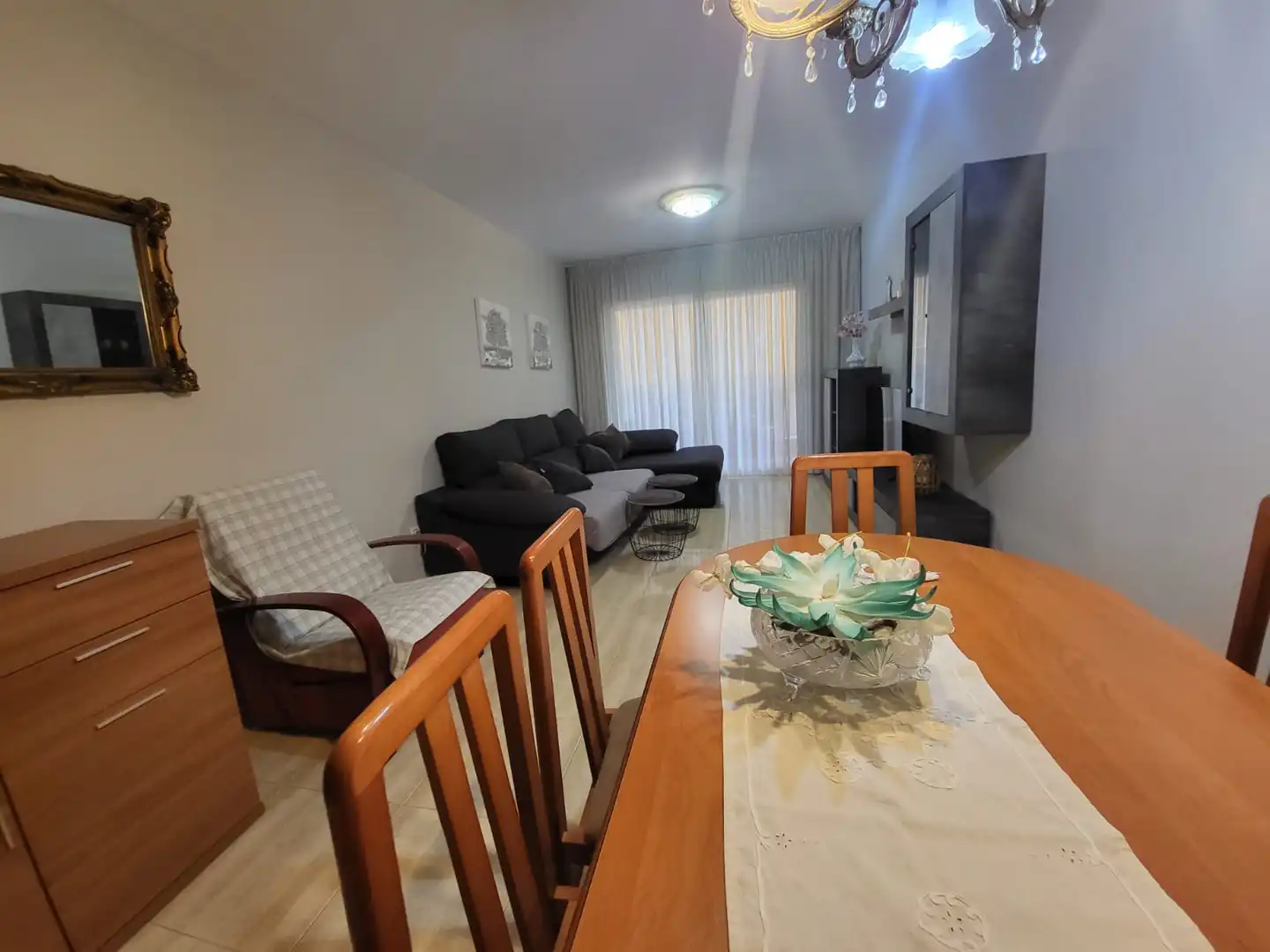 Wohnzimmer von Wohnung zum Verkauf in Pineda de Mar mit Terrasse, Möbliert und Ofen