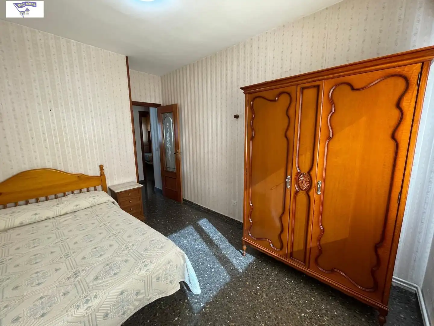 Bedroom of Flat for rent in Albacete  with Heating, Furnished and Balcony