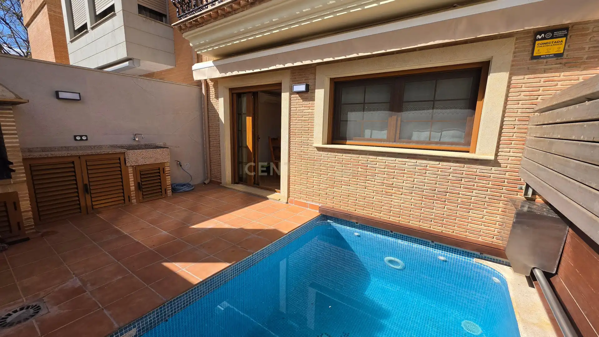 Schwimmbecken von Einfamilien-Reihenhaus zur Miete in Aldaia mit Klimaanlage, Schwimmbad und Ofen