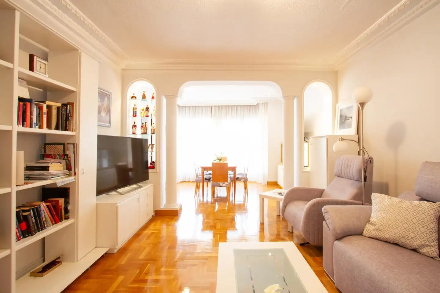 Wohnzimmer von Maisonette zum Verkauf in Villava / Atarrabia mit Klimaanlage, Heizung und Terrasse