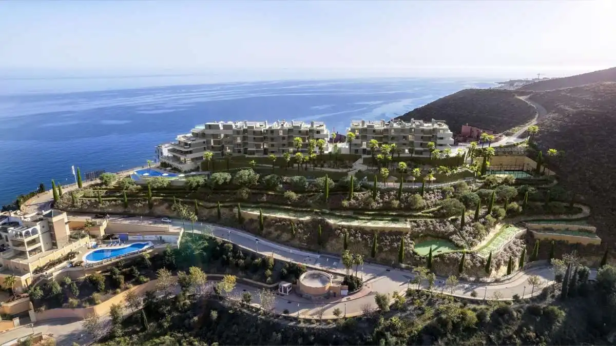 Vista exterior de Planta baixa en venda en Torrox amb Moblat, Domòtica i Piscina comunitària