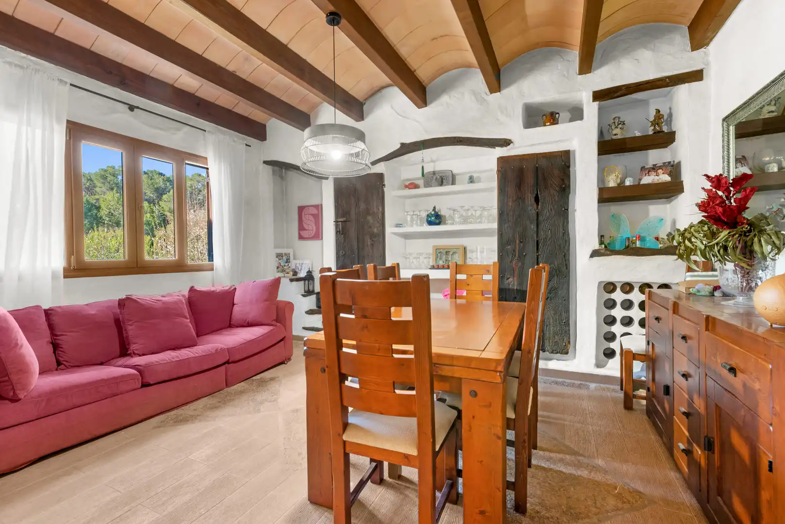 Esszimmer von Country house zum Verkauf in Calvià mit Klimaanlage, Heizung und Terrasse
