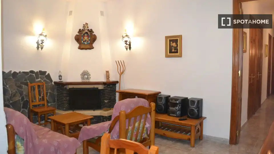 Sala d'estar de Pis per a compartir en El Prat de Llobregat amb Aire condicionat, Calefacció i Moblat