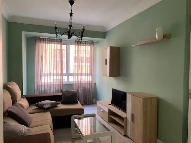 Living room of Flat for rent in Ferrol  with Heating, Parquet flooring and Terrace