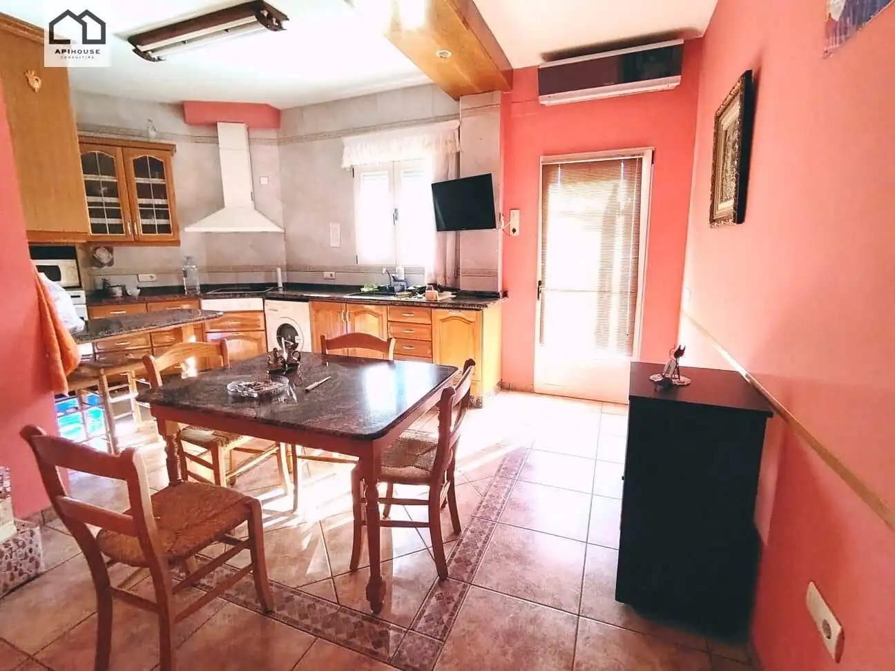 Kitchen of Houses for rent in La Font de la Figuera  with Air Conditioner, Terrace and Furnished