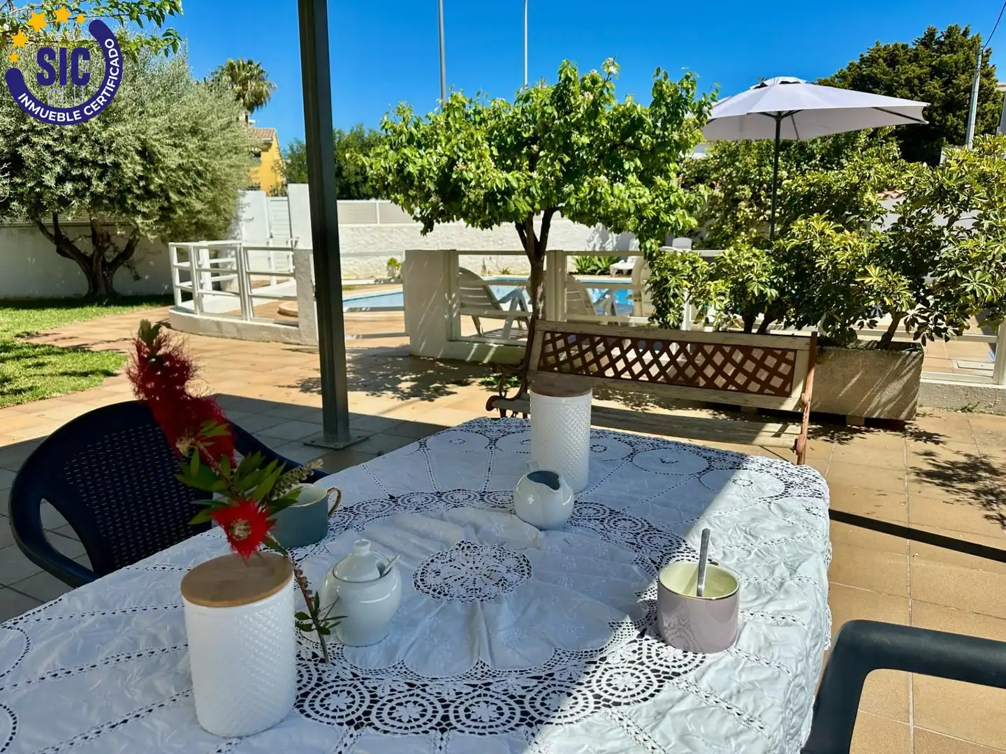 Terraza de Casa o chalet en venta en Benicasim / Benicàssim con Aire acondicionado, Jardín privado y Terraza