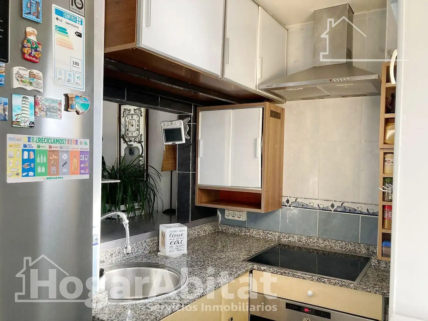 Kitchen of Flat for sale in Gandia  with Air Conditioner, Private garden and Community pool