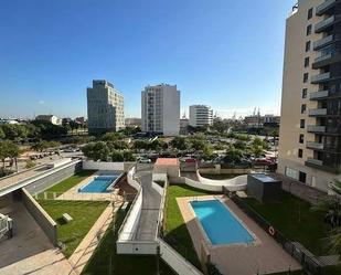 Vista exterior de Pis de lloguer en  Valencia Capital amb Calefacció, Parquet i Terrassa