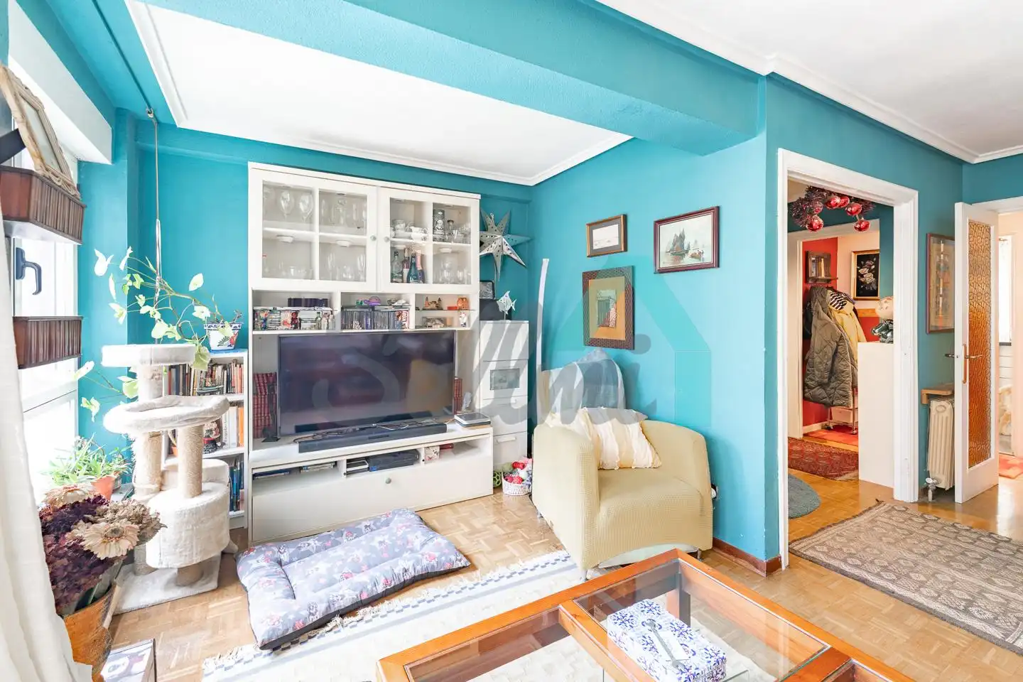 Sala de estar de Piso en venta en Gijón  con Calefacción, Parquet y Trastero