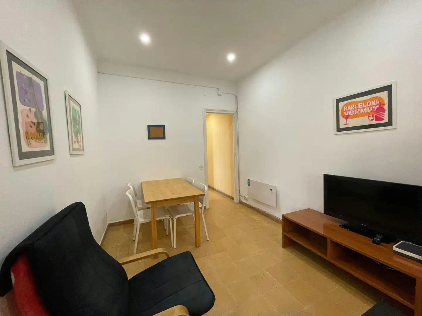 Living room of Flat for share in Barcelona  with Heating, Furnished and Washing machine