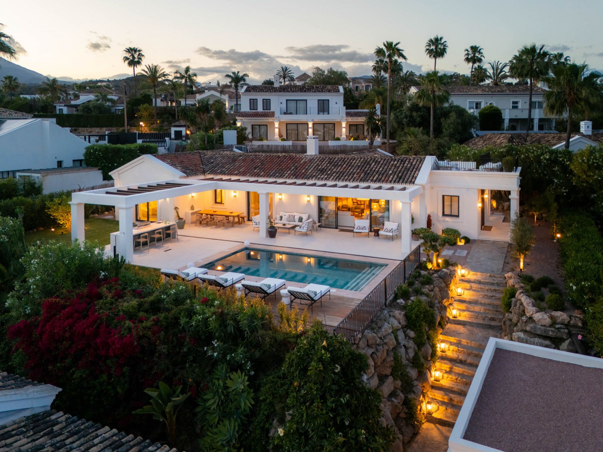 Exterior view of Houses for sale in Marbella  with Air Conditioner, Heating and Private garden