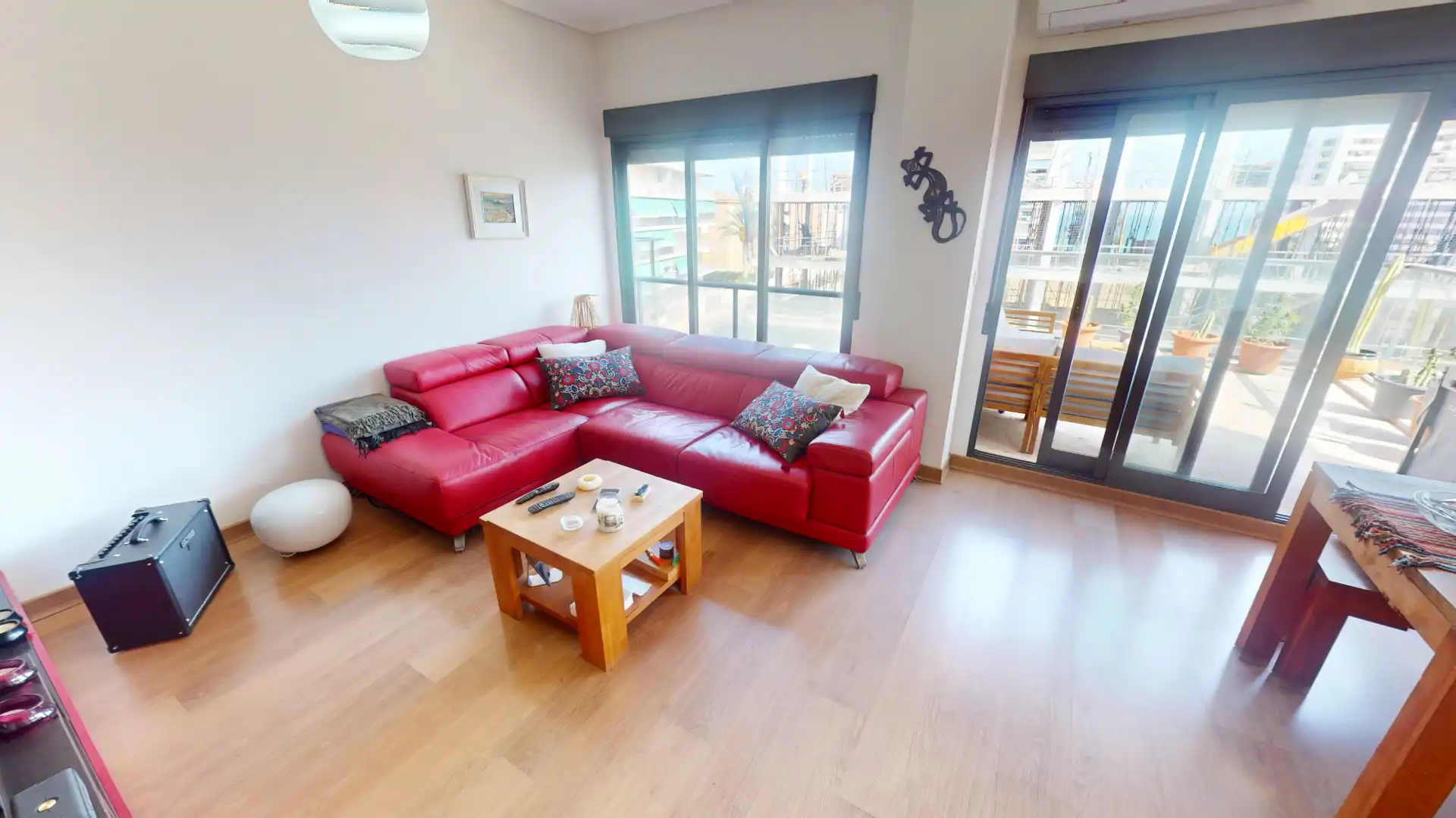 Sala de estar de Piso en venta en El Campello con Aire acondicionado, Parquet y Terraza