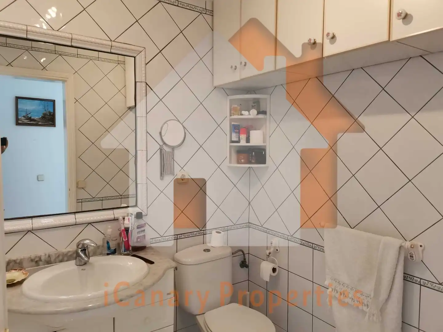 Baño de Casa adosada de alquiler en San Bartolomé de Tirajana con Aire acondicionado, Jardín privado y Terraza