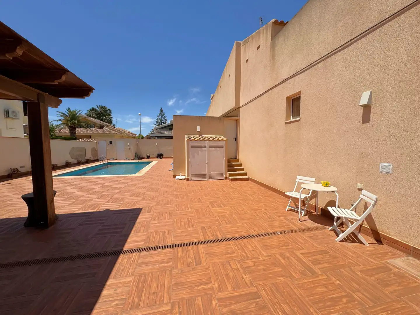 Piscina de Casa o xalet en venda en San Javier amb Aire condicionat, Jardí privat i Terrassa