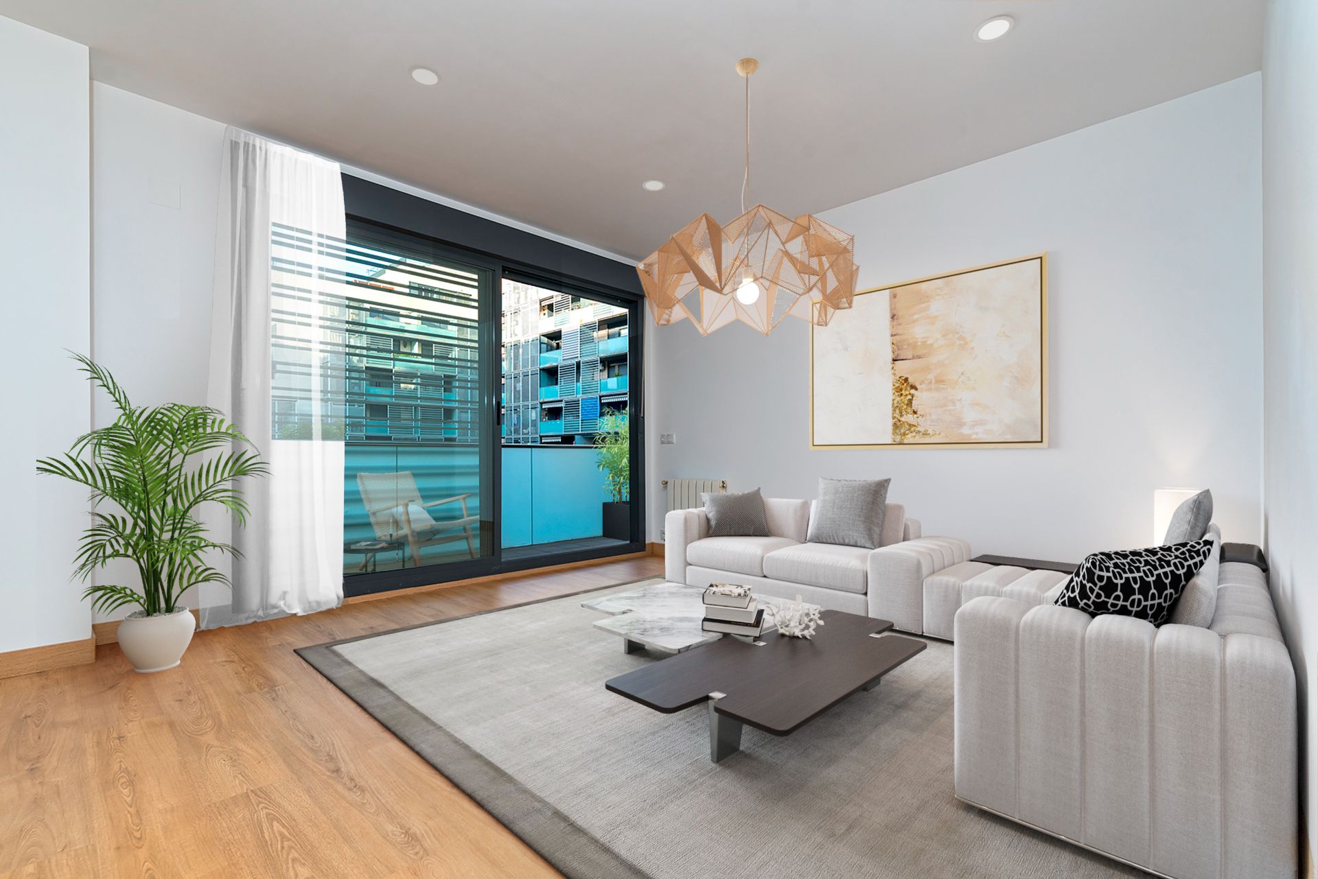 Living room of Flat for sale in  Madrid Capital  with Storage room and Community pool