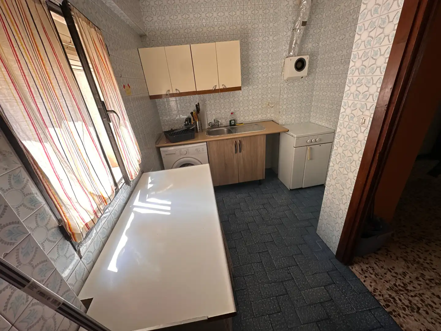 Kitchen of Flat for sale in Cuenca  with Heating, Terrace and Furnished