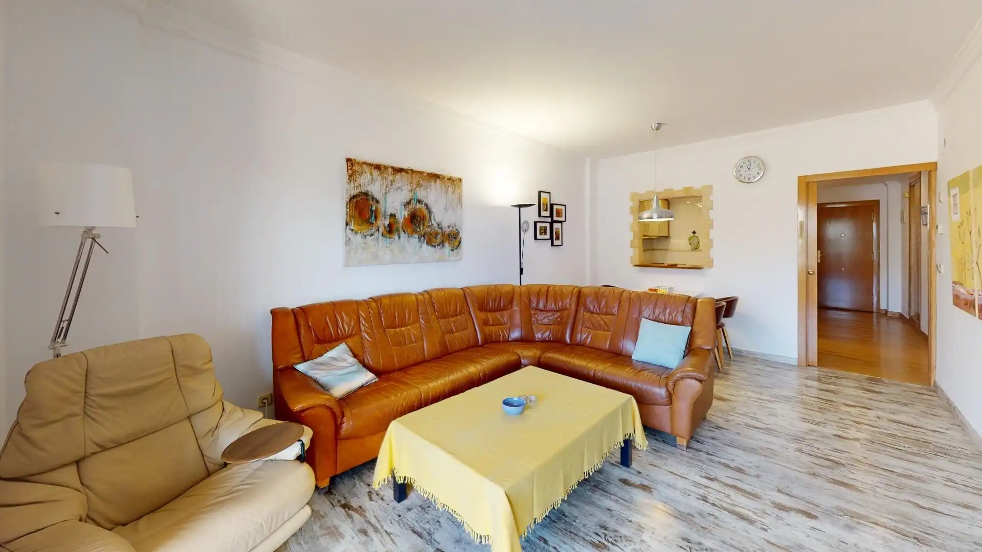 Wohnzimmer von Wohnungen zum Verkauf in L'Alfàs del Pi mit Klimaanlage, Privatgarten und Terrasse