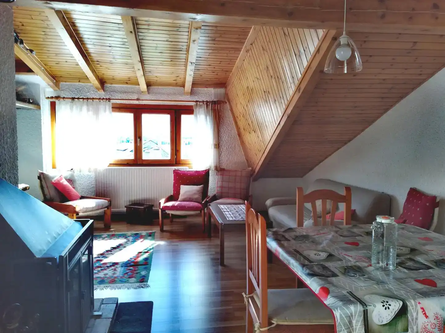 Sala d'estar de Àtic de lloguer en Llívia amb Parquet, Traster i Piscina