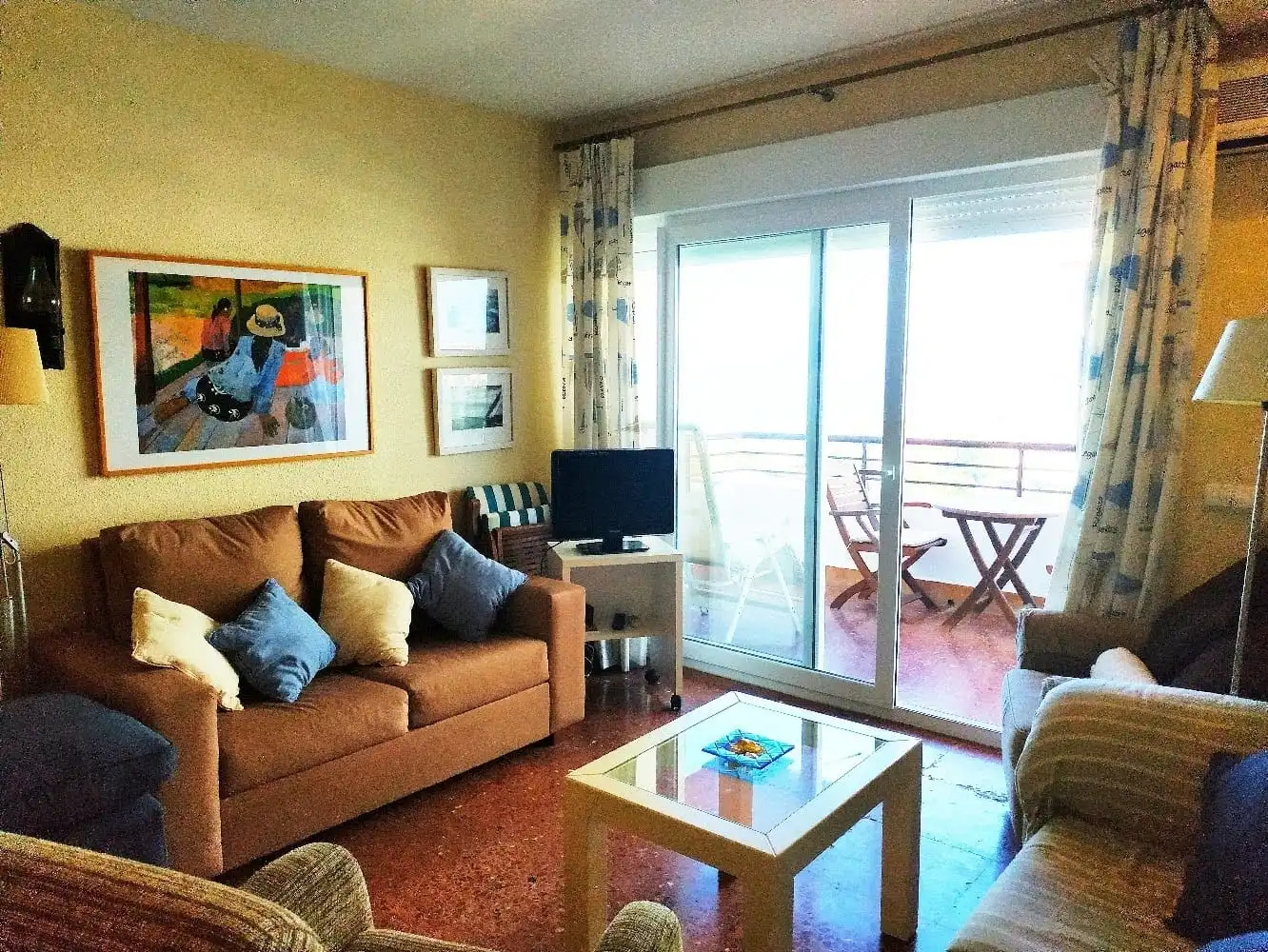 Living room of Flat for rent in Punta Umbría  with Air Conditioner, Terrace and Furnished