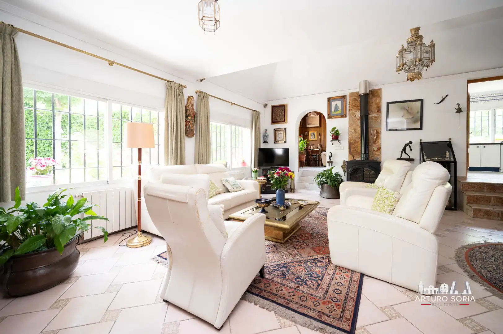 Sala de estar de Casa o chalet en venta en Madrid con Calefacción y Jardín privado