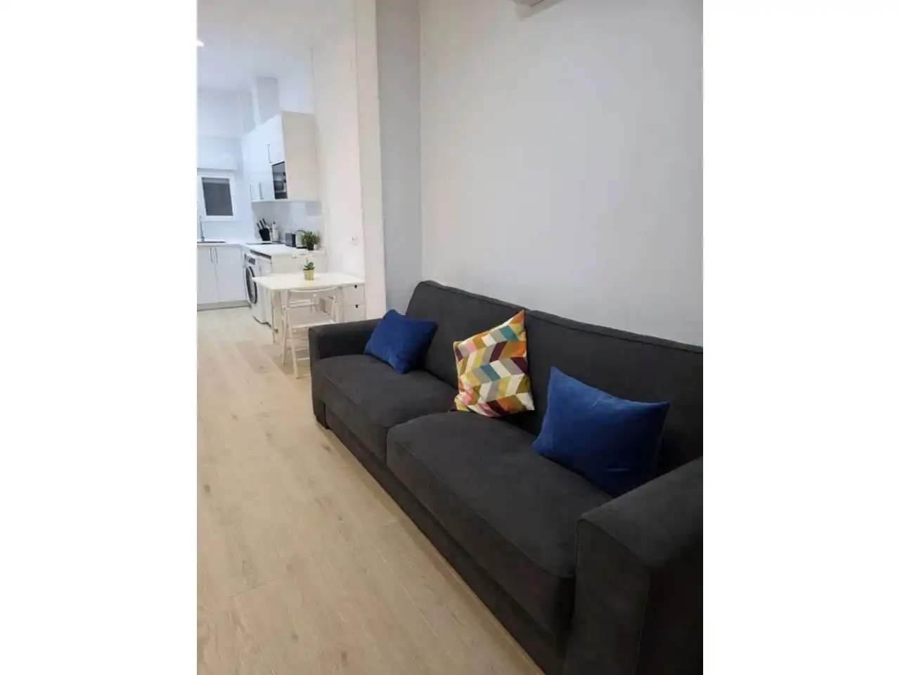 Sala de estar de Estudio en venta en L'Hospitalet de Llobregat con Parquet y Amueblado