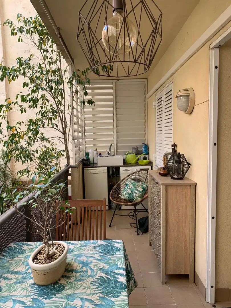 Terraza de Piso de alquiler en Barcelona con Aire acondicionado, Calefacción y Parquet
