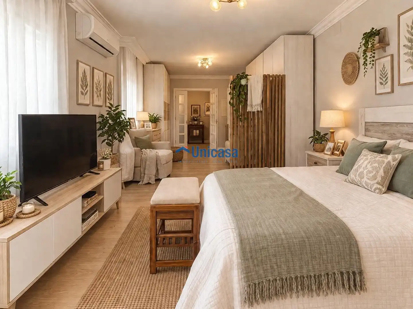 Bedroom of Detached homes for sale in Málaga  with Air Conditioner, Heating and Storage room