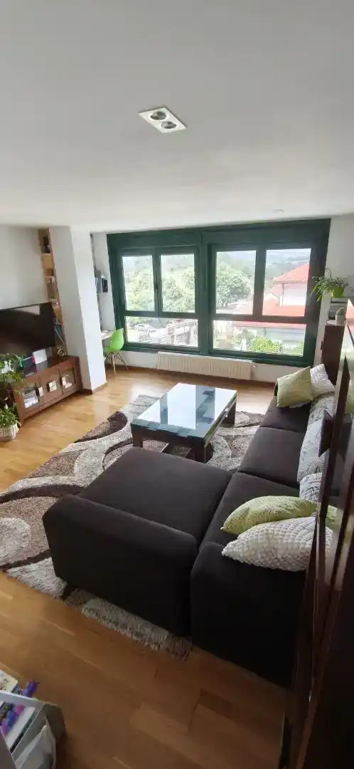 Living room of Flat for sale in Boqueixón  with Parquet flooring, Storage room and Furnished