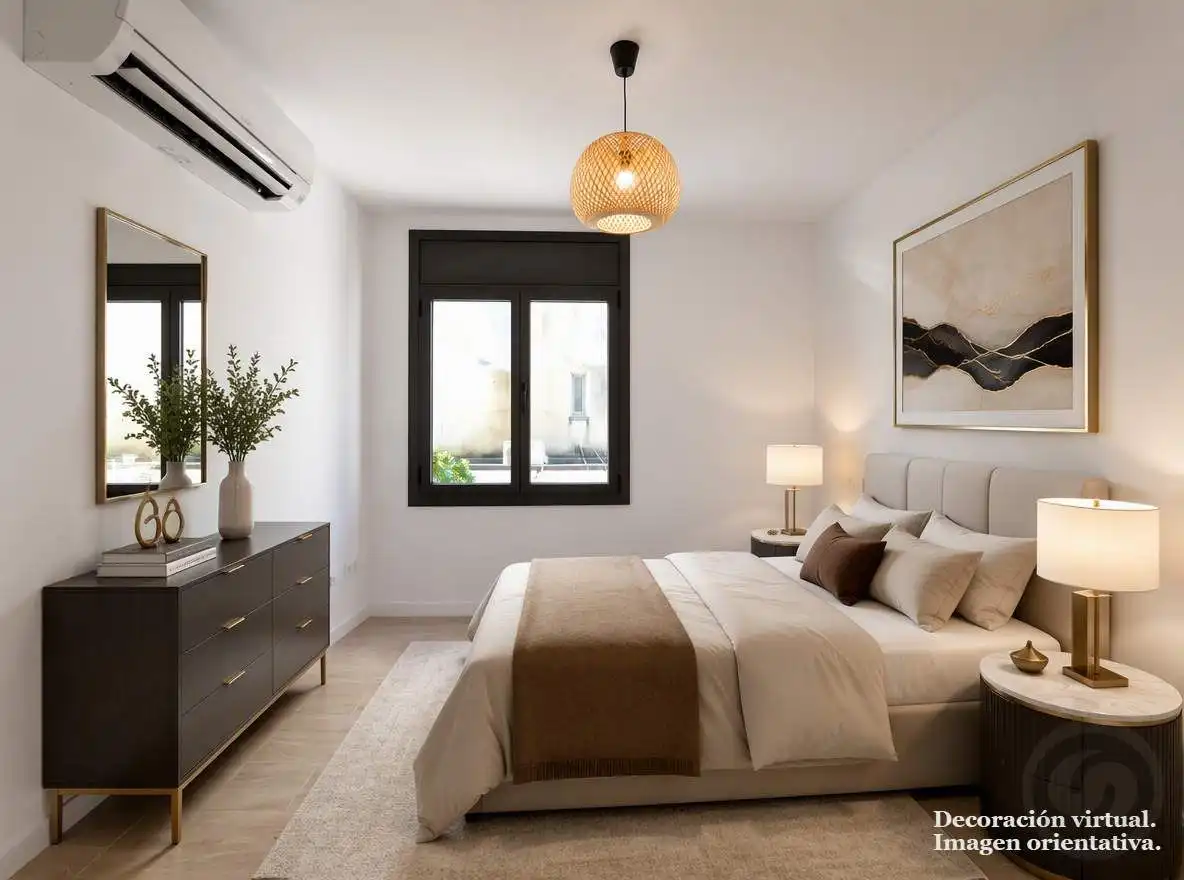 Schlafzimmer von Maisonette zum Verkauf in Empuriabrava mit Klimaanlage, Heizung und Terrasse