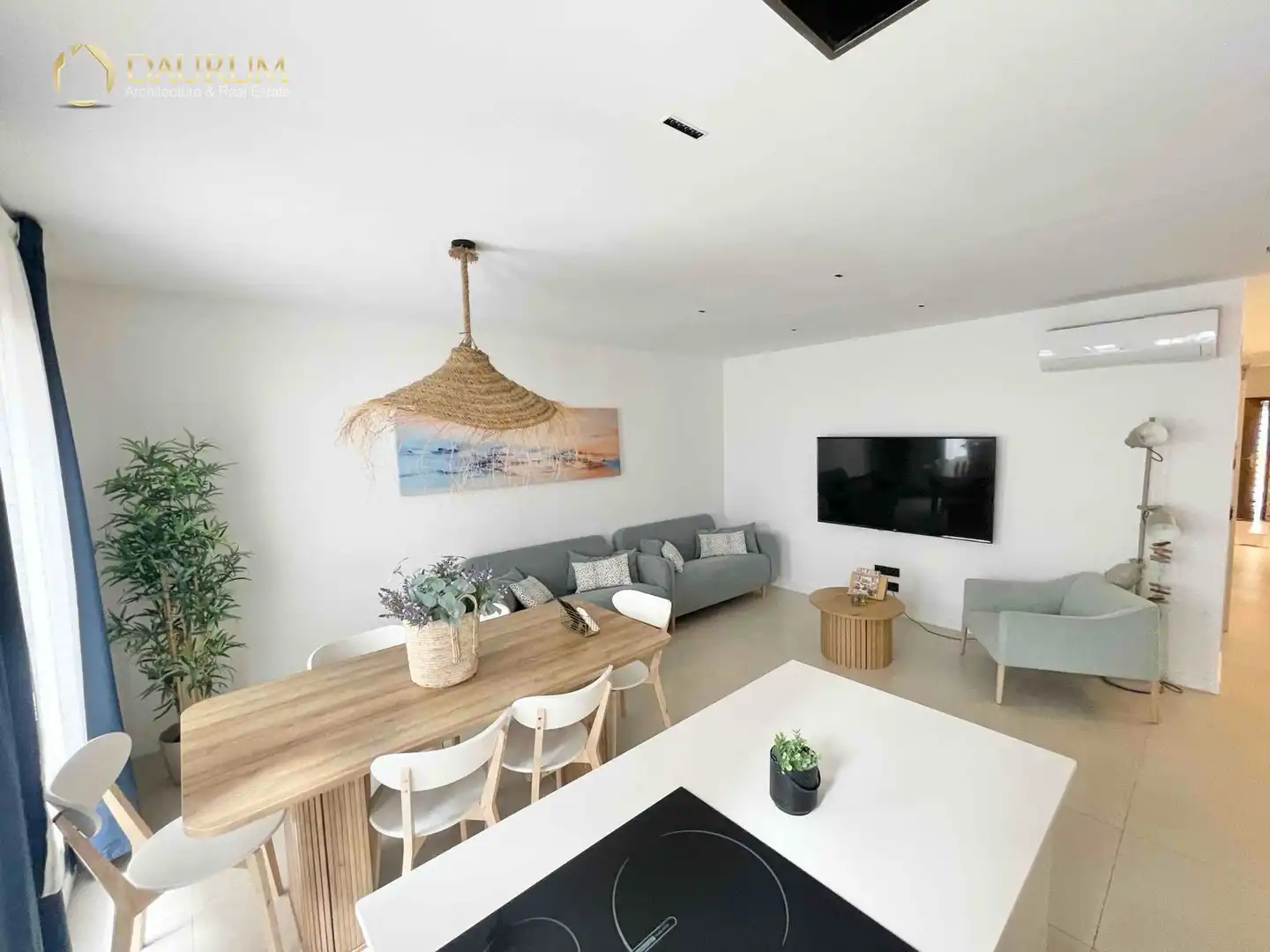 Sala de estar de Casa adosada en venta en Aldaia con Aire acondicionado, Calefacción y Terraza