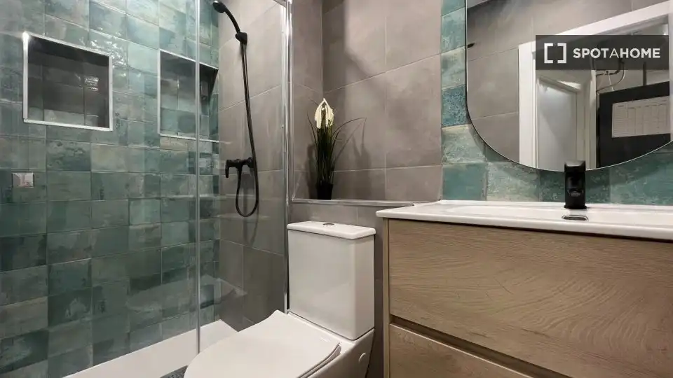 Bathroom of Flat for rent in Madrid  with Air Conditioner, Heating and Furnished