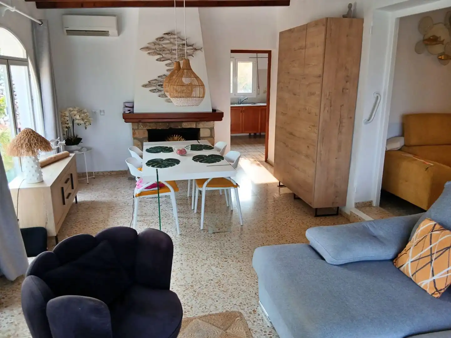 Sala de estar de Casa o chalet de alquiler en Teulada con Aire acondicionado, Terraza y Trastero