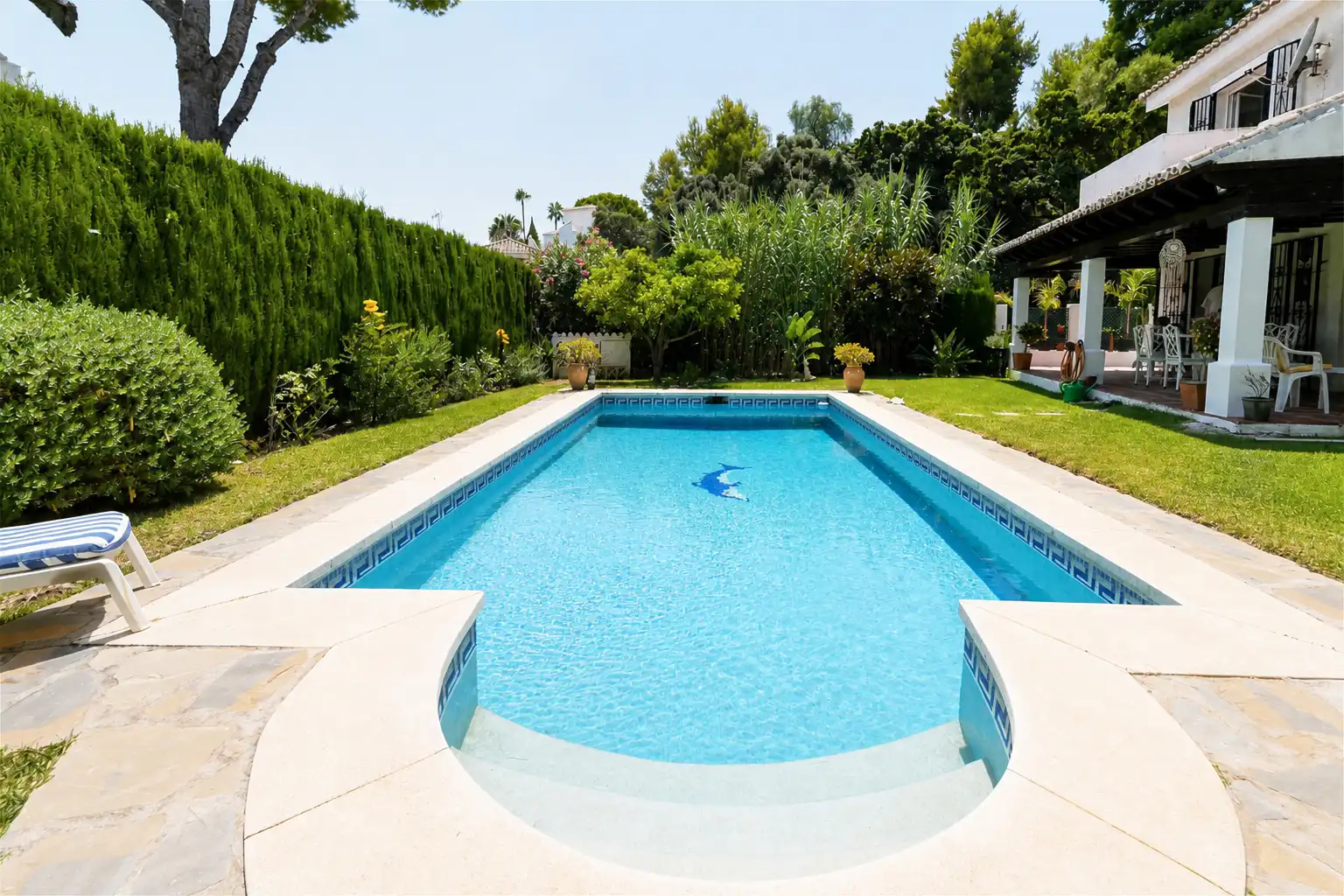 Piscina de Casa o xalet en venda en Mijas amb Aire condicionat, Jardí privat i Terrassa