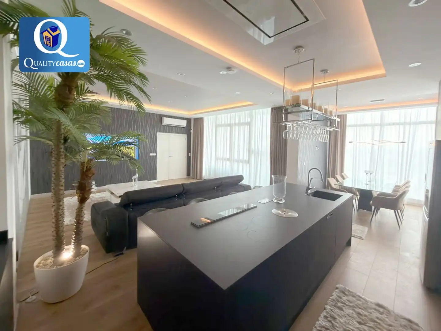 Sala de estar de Casa o chalet en venta en Busot con Aire acondicionado, Calefacción y Terraza