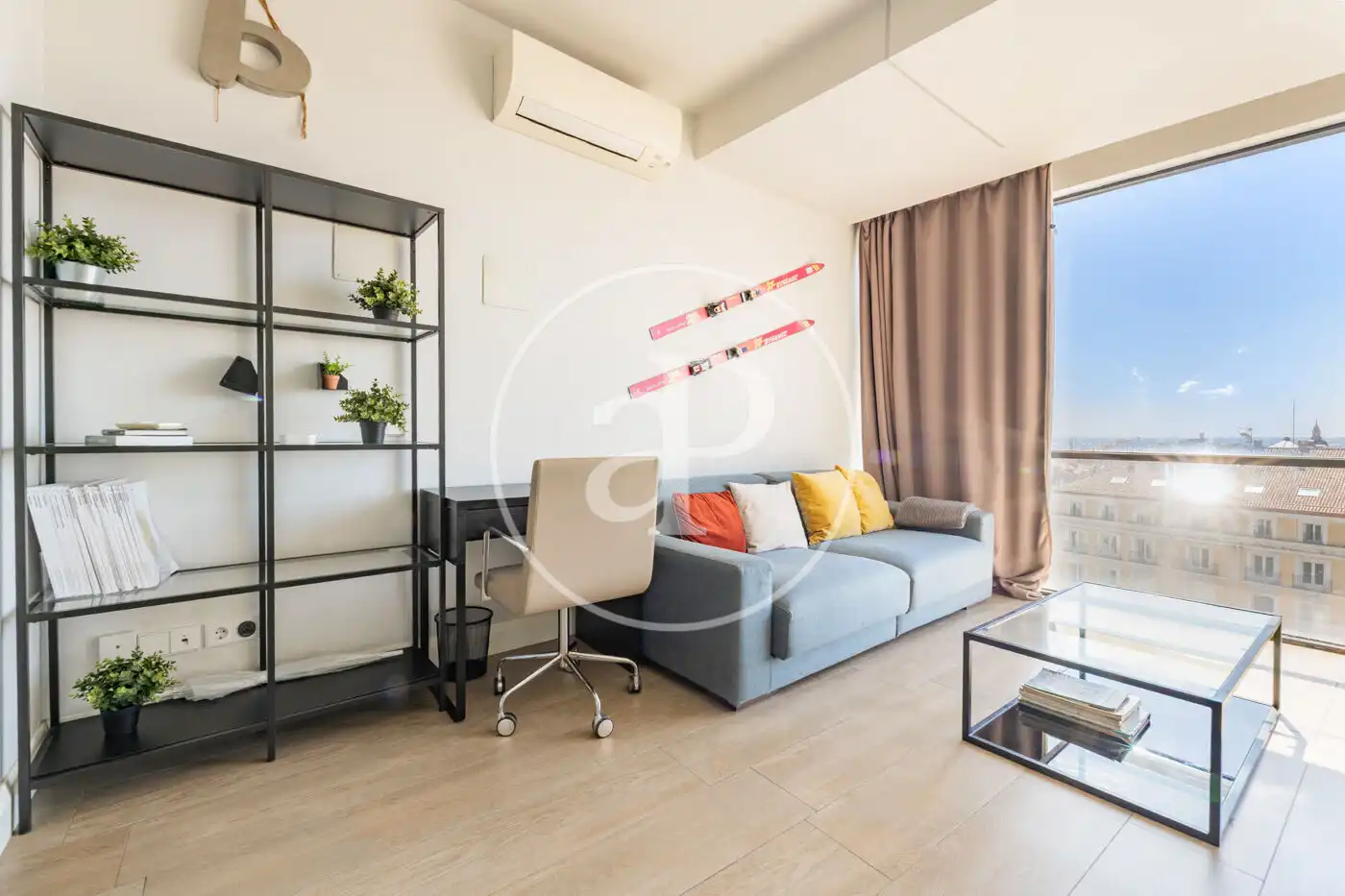 Wohnzimmer von Wohnung zur Miete in Madrid mit Klimaanlage, Heizung und Möbliert