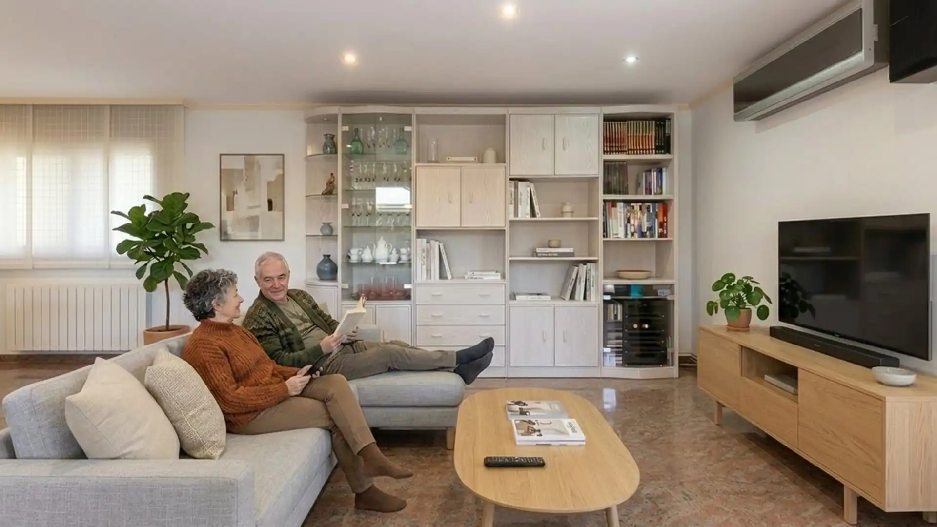 Living room of Houses for sale in Viladecavalls  with Air Conditioner, Heating and Private garden