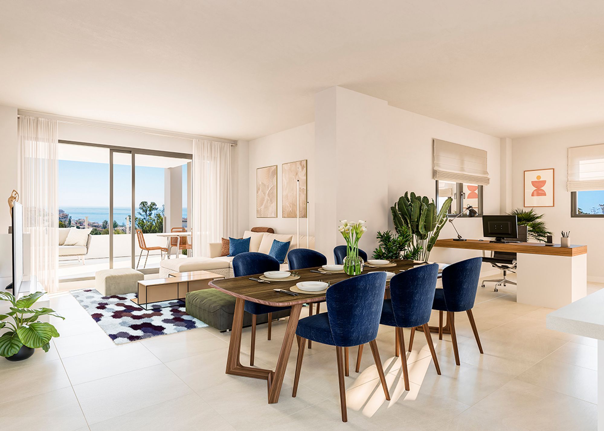 Sala de estar de Ático en venta en Benalmádena con Terraza