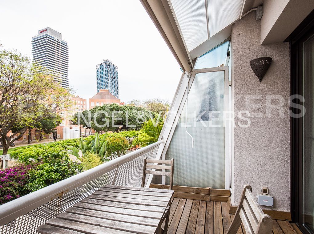 Balcony of Flat for sale in  Barcelona Capital  with Air Conditioner, Heating and Parquet flooring