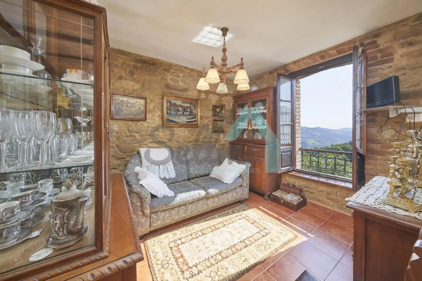 Living room of Houses for sale in Langreo  with Private garden and Balcony