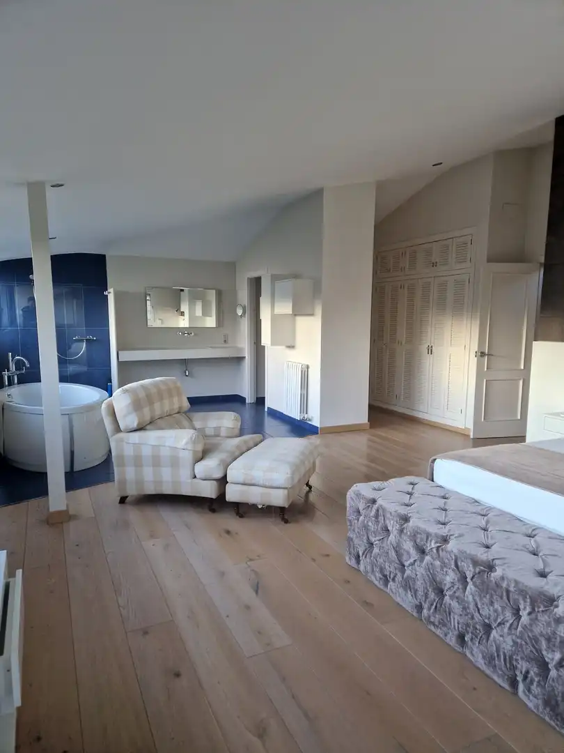 Sala de estar de Casa o chalet en venta en Santa Coloma de Farners con Aire acondicionado, Calefacción y Jardín privado