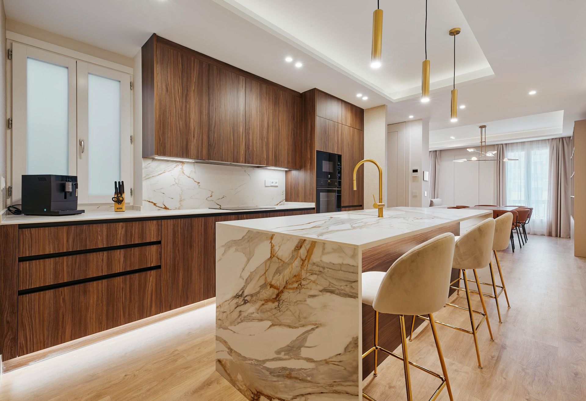 Kitchen of Flat for sale in  Madrid Capital  with Air Conditioner, Heating and Furnished